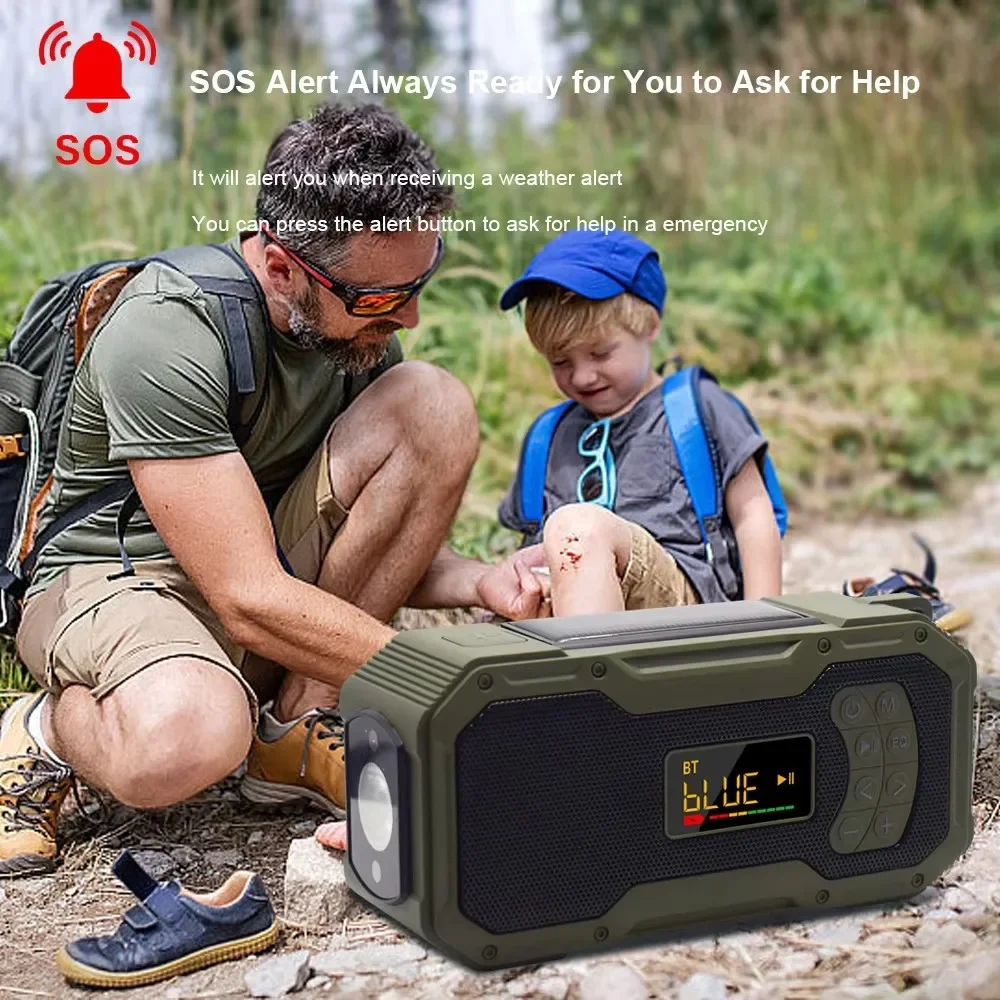 Солнечная батарея для кемпинга AM/FM-радио портативный аккумулятор емкостью 5000 мАч