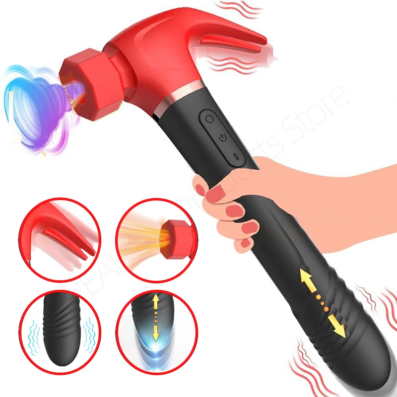 Hammer Vibrators Clit Sucking Nipple Stimulation Telescopic 