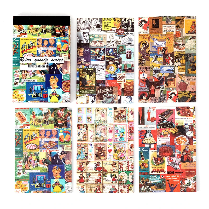 

Блокноты Alideco 50 шт., бумага, 6 дизайнов