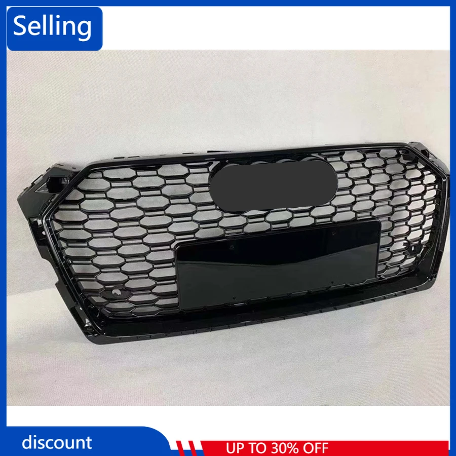 

Передняя Спортивная Шестигранная сетчатая решетка с сотовой блендой для RS5, черный гриль для Audi A5/S5 B9 2017-2018, автомобильные аксессуары, быстра...