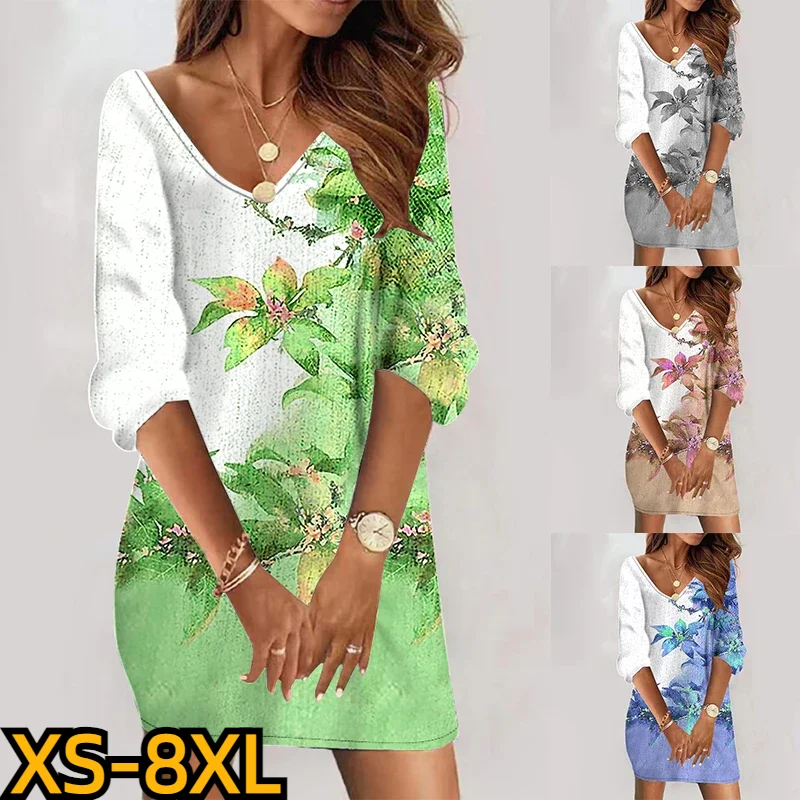 

Зимнее женское платье с V-образным вырезом и семиконечными рукавами, модные короткие юбки нового дизайна с принтом, Рождественская мини-юбка, элегантная облегающая юбка