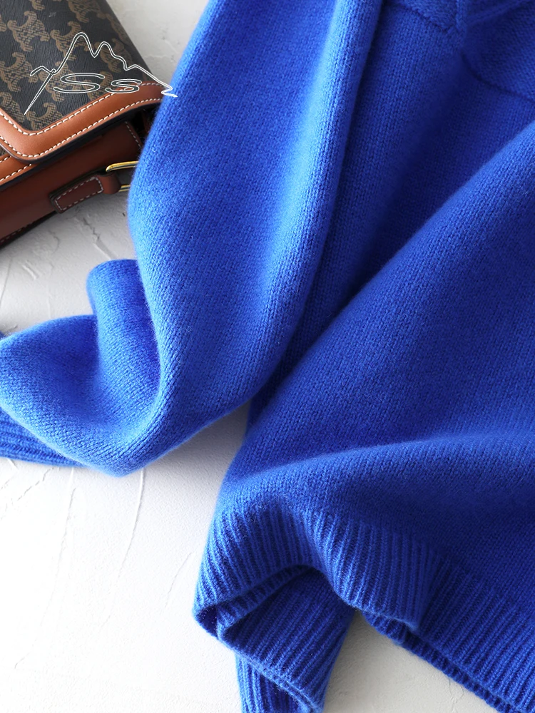 Кашемировый свитер женский с круглым вырезом 00 чистый кашемир осенне-зимний