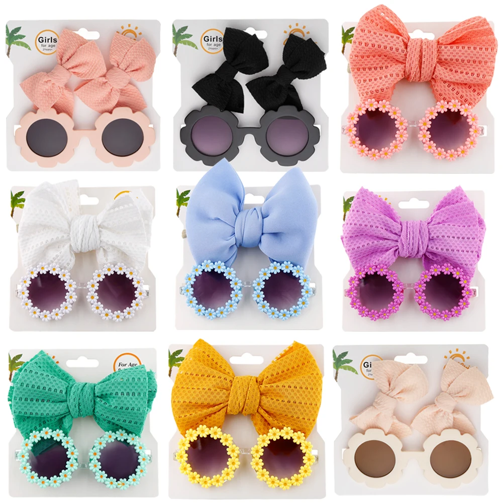 

2 шт., детские солнцезащитные очки, эластичная повязка на голову