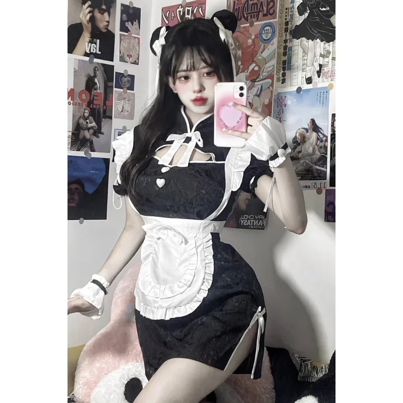Китайское платье Cheongsam на Хэллоуин, аниме, костюмы горничной для ролевых игр, женские костюмы Love Live, косплей, японская милая вечерние униформа в стиле Лолиты 20 (art.: 3920cbcea84d2) - 3920cbcea84d2
