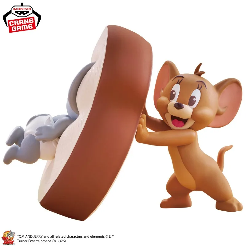 Фото В наличии: Большая мягкая виниловая фигурка Bandai Том и Джерри - Yummy Bread - Таффи, мягкие резиновые фигурки, аниме-модель, игрушка, подарок WY №2