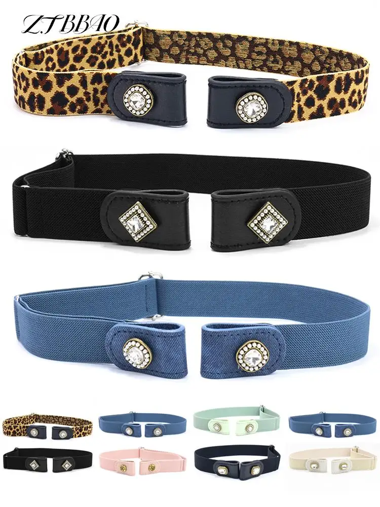 

Женский ремень без пуговиц, бесшовный Регулируемый ремень, простой дизайнерский, без пуговиц, 1 шт.