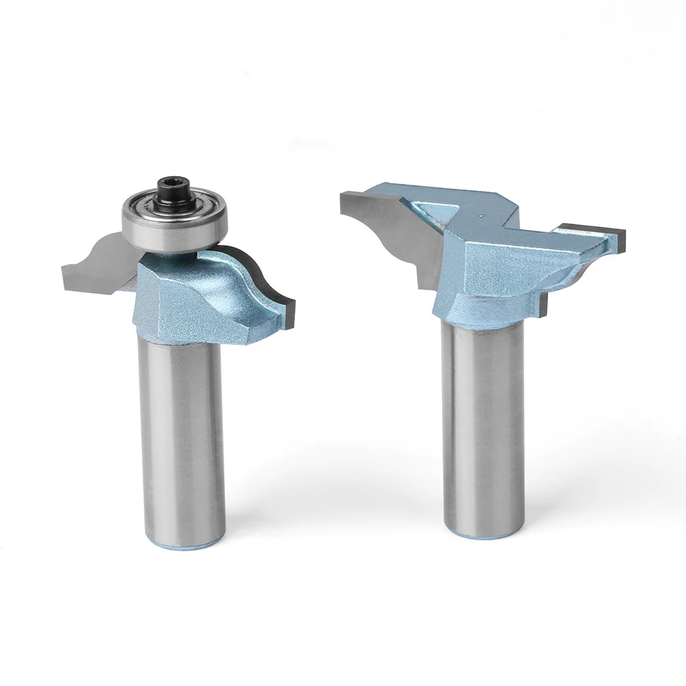 Фото 2 шт., классическая римская бита Ogee, двойная R 12 мм, 1/2 дюйма, окантовка и формовочная фреза с подшипником, шкаф, стол, деревообрабатывающие инструменты №5