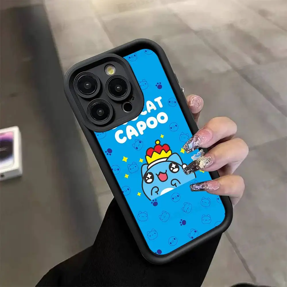 Фото Чехол для телефона B-Bugcat Capoo для iPhone 11, 12, 13, 16, 15, 17, 14 Pro Max, мягкий силиконовый чехол №2