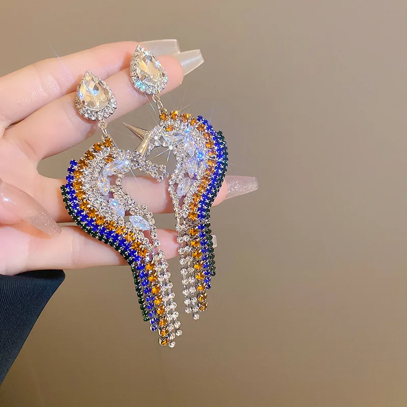 Богемные Винтажные серьги-подвески в виде единорога для женщин модные