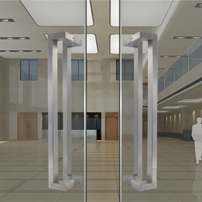 Kensharp Квадратные внешние дверные ручки из нержавеющей стали безрамная стеклянная