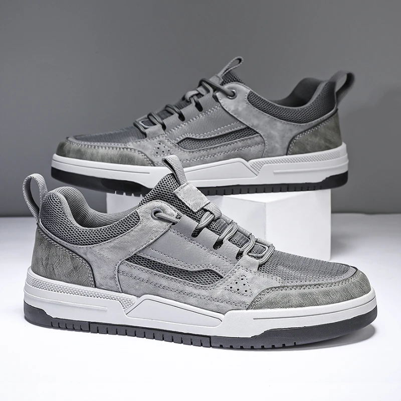 Классические Брендовые мужские кожаные повседневные туфли Мужская дышащая