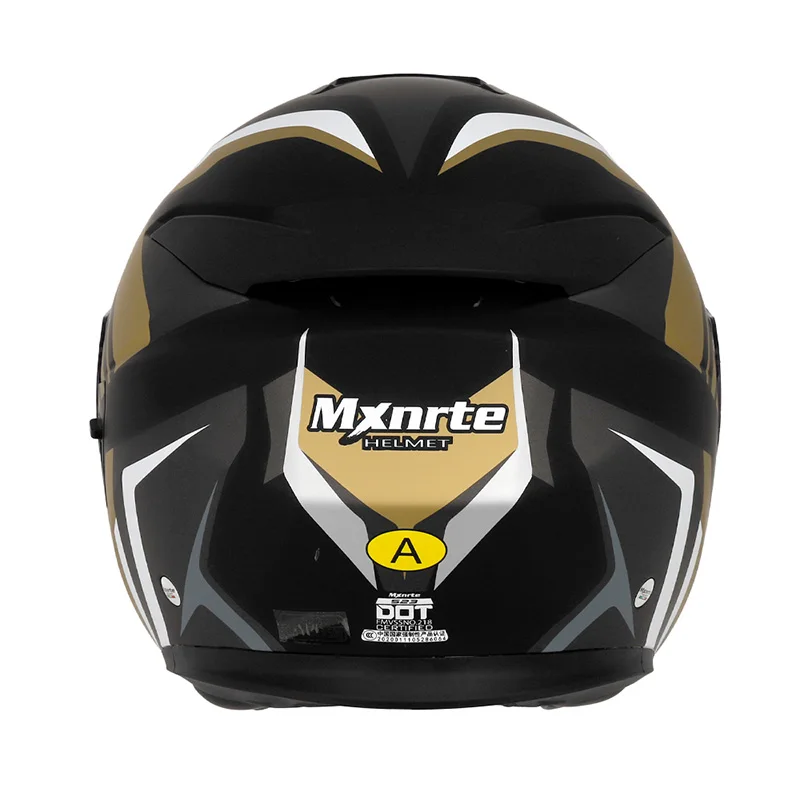 ECE одобренный Mxnrte Gatling черный золотой шлем для мужчин и женщин полушлем с двойными