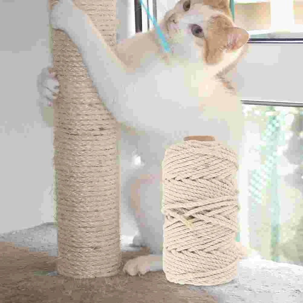 

Cat Climbing Frame Cuttable Scratcher Rope Replaceable DIY Sisal Tree Replacement Multifunctional