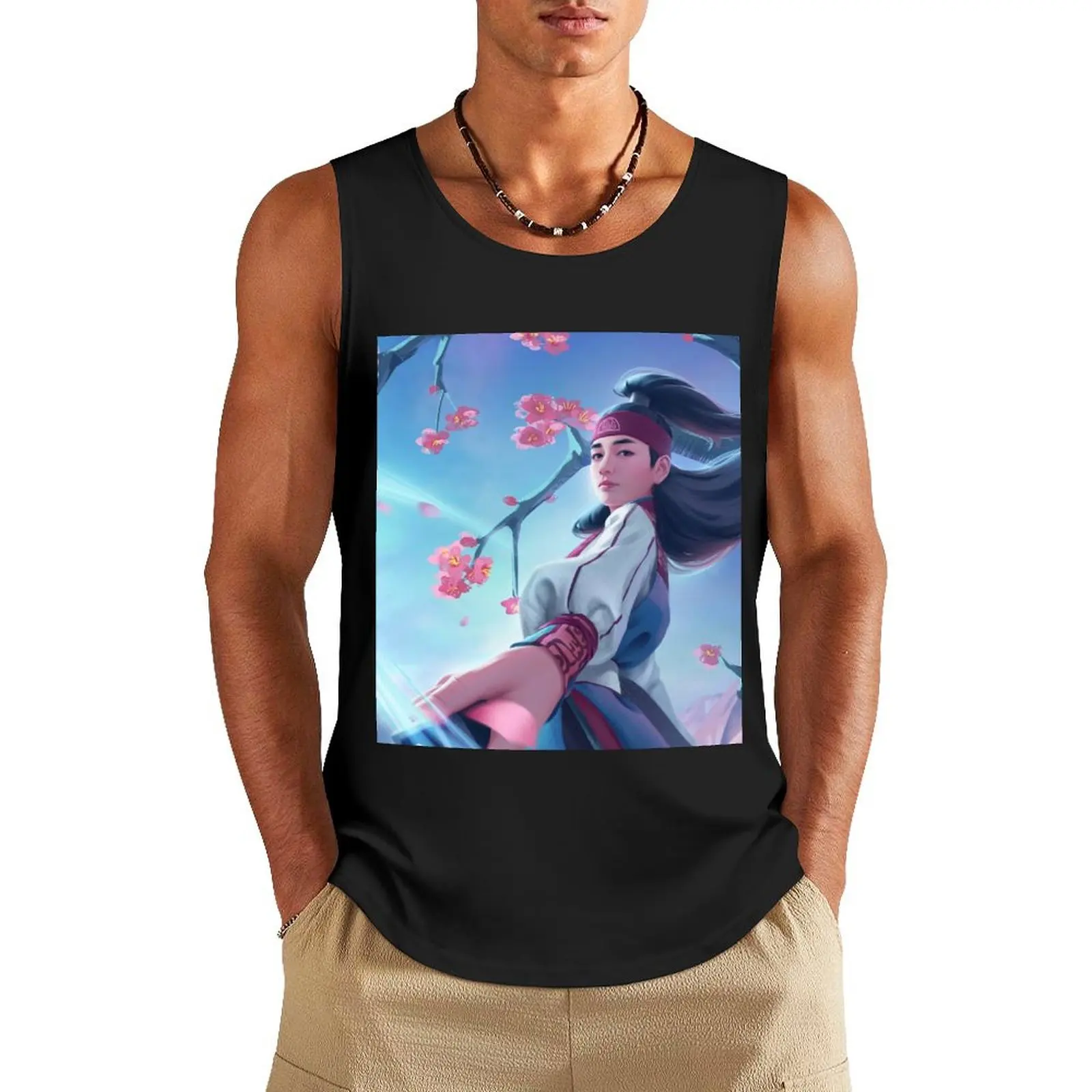 Hwarang Taehyung Майка спортивный жилет Спортивная рубашка мужская Мужская одежда