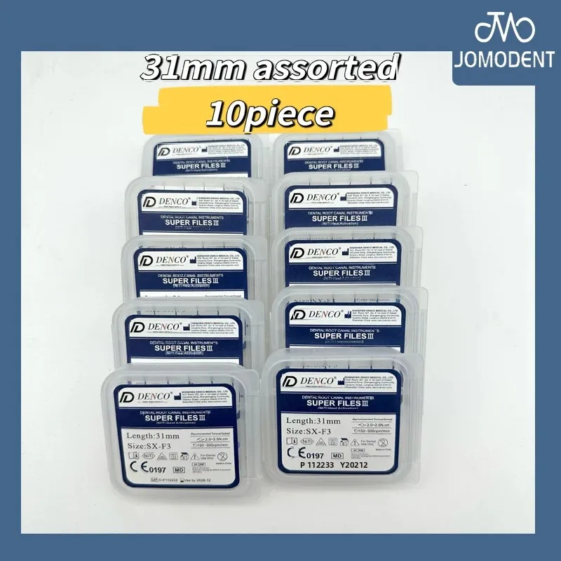Фото 10 шт., DENCO Dental, роторный эндодонтический файл с корнем, супер файлы III SX-F3, эндодонтический инструмент N №1