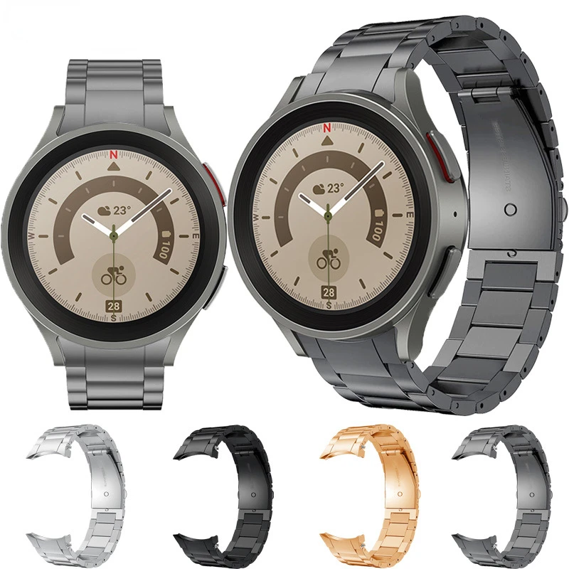 Metal Strap For Samsung Galaxy Watch Band 5 Pro 45mm 40mm 44mm 4 Classic 42mm 46mm Curved end Stainless Steel Bracelet