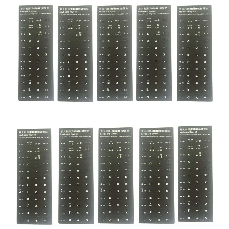 

Наклейка на клавиатуру с надписью на итальянском языке, 10 шт.