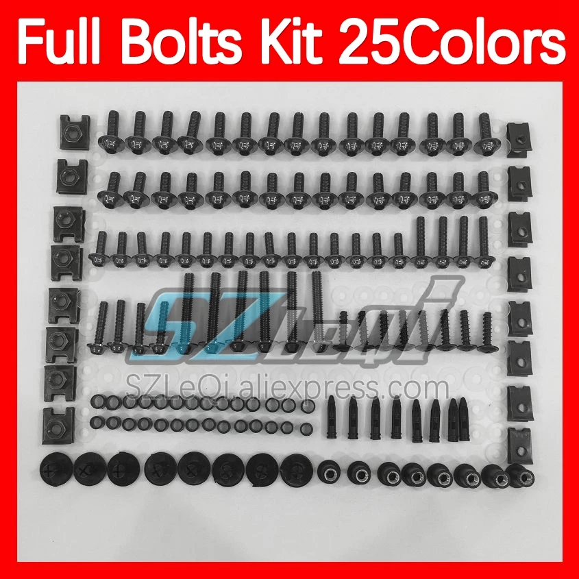 

Болты Обтекатели Полный комплект винтов для KAWASAKI NINJA ZX2R ZXR250 ZXR 250 2R ZX-2R 91 92 93 94 95 96 97 98 болты с корпусом гайки 268 шт.