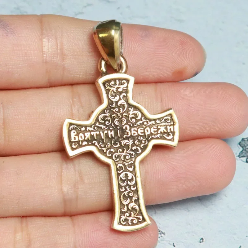 13 г длинный большой крест украинский молитвенный кулон католическое лицо Иисуса