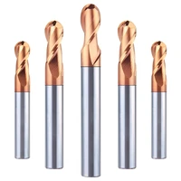 2 blade 55 degree carbide tungsten steel ball end mill straight shank r spherical end mill cnc cnc tool end mill