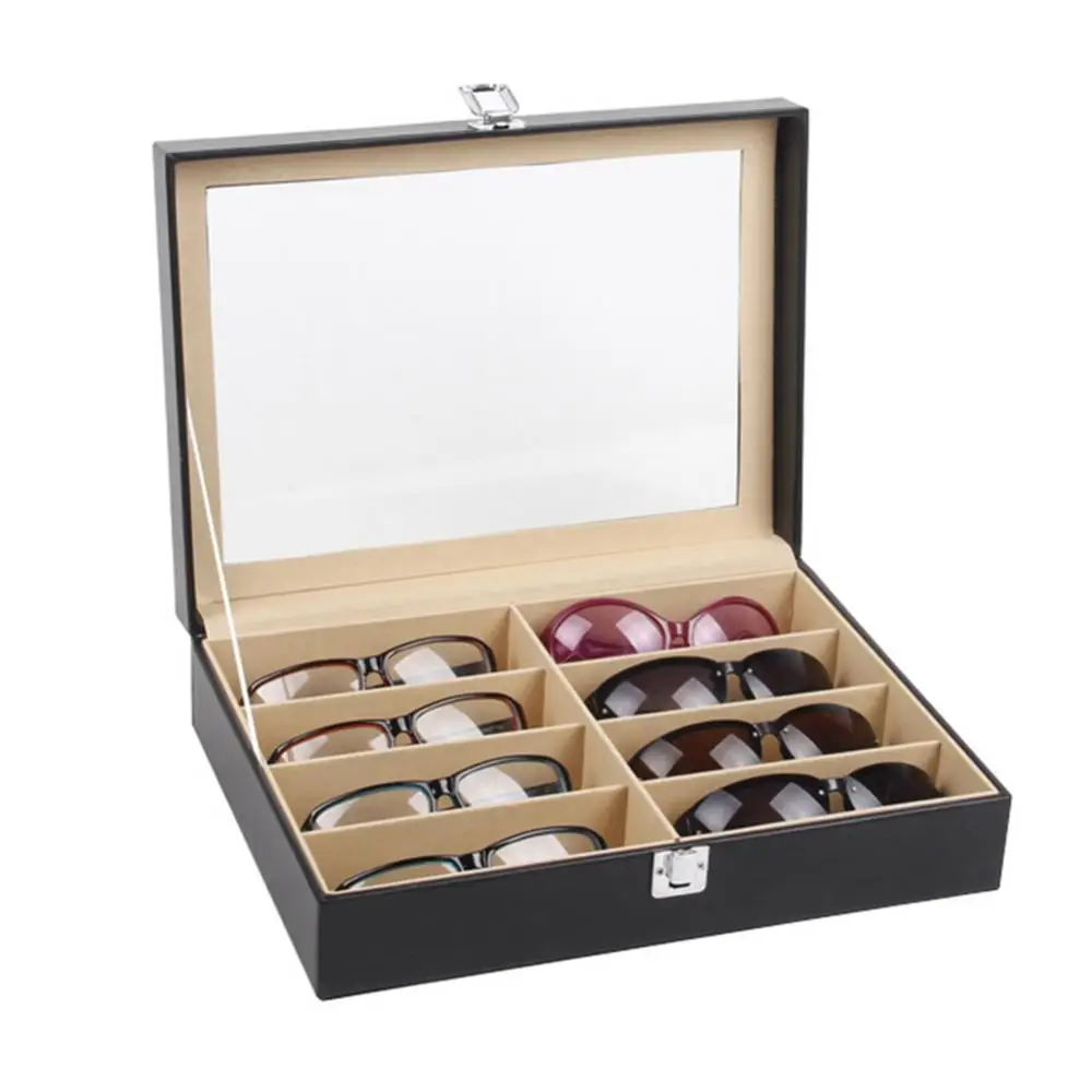 

8-Grid Eye Glasses Case Eyewear Sunglasses Display Storage Box Holder Organizer