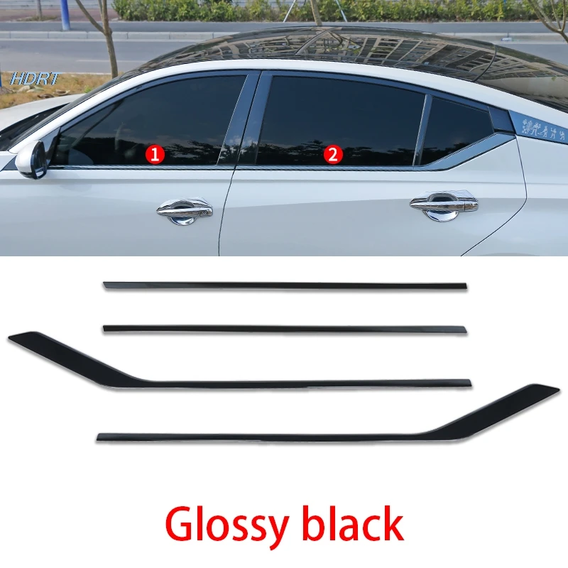 Подходит для Nissan Altima 2019 2020 2021 2022 2023 сталь глянцевая черная углеродистая отделка