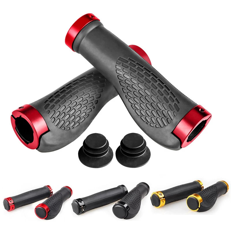 

Bike Bicycle Grips Ergonomic MTB Road Bike Handlebar Grips Anti-slip Rubber Grips Skid-proof Cycling Grips Woth Lock Bike Parts