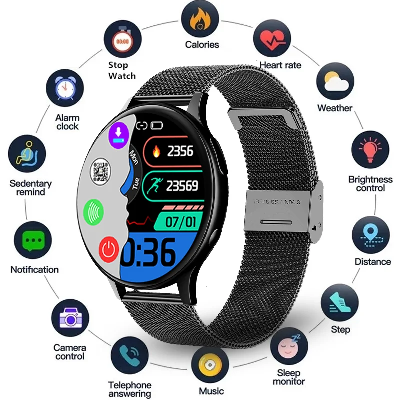 

2022 New NFC Smart Watch Men Support Recording 1G Local Music Playback Bluetooth Answer Call Watches Women Waterproof Smartwatch