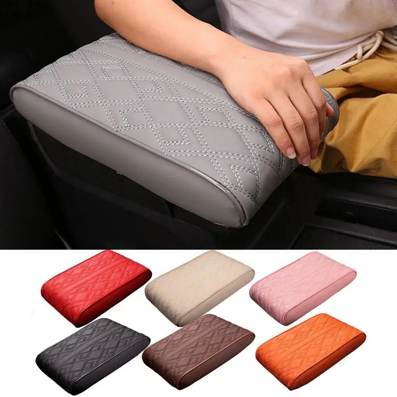 

Car Armrest Cushion Universal PU Leather Car Armrest Cushion Cover Pad for Center SUV Truck Racing Caravan Off-Road Vehicle