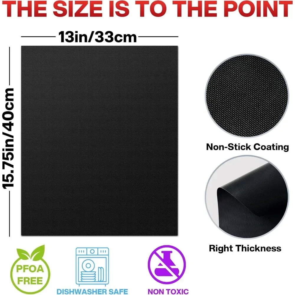 

Многоразовые коврики для гриля 40x33 см