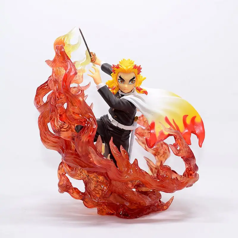 

18cm Anime Demon Slayer Figure Demon Slayer Breath of Flame Rengoku Kyoujurou PVC Action Figure Collectible Model Toys Kid Gift