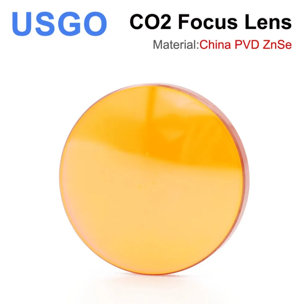 

USGO CO2 China PVD ZnSe Focus Lens Dia. 20mm FL 38.1/50.8/63.5/76.2/101.6/127mm 2.5" for CO2 Laser Engraving Cutting Machine