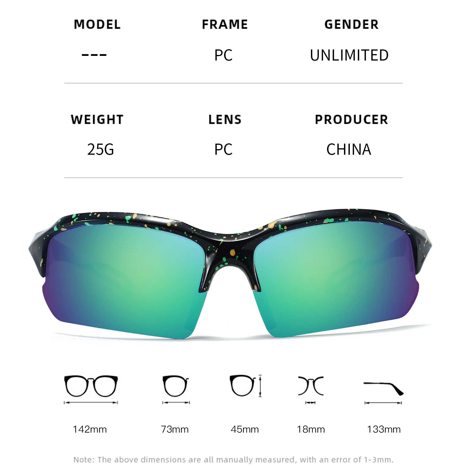 Солнцезащитные очки унисекс UV400 для занятий спортом на открытом воздухе