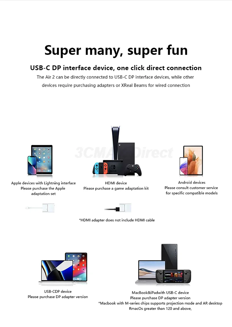 XREAL-буфли Inteligentes Air 2 Pro AR Lentes Con Atenuacion Electrocromica De 3 Niveles 75 г 120 Гц 130 Pulgadas