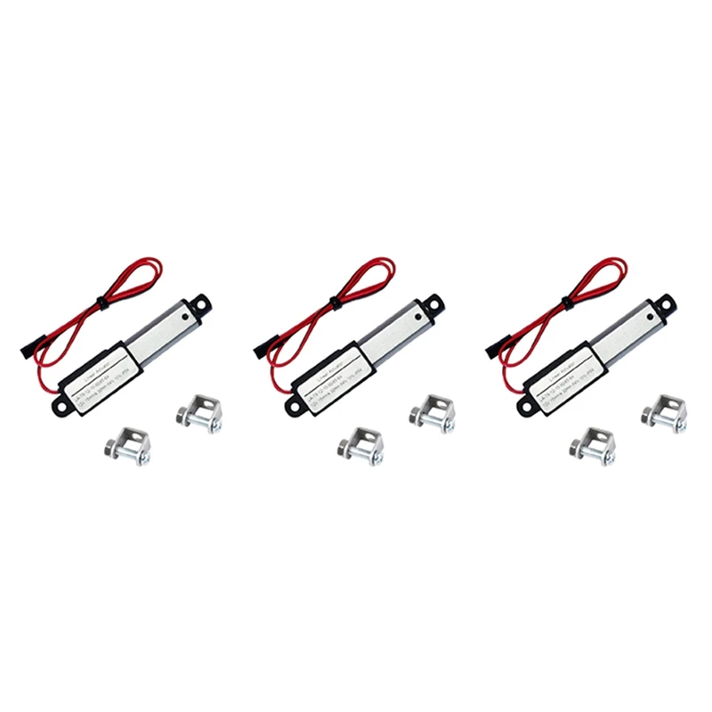 

3X Electric Mini Linear Actuator - 1.2Inch Stroke, 64N/14.4Lb, Speed 0.6Inch/S Mini Waterproof Motion Actuator Small 12V
