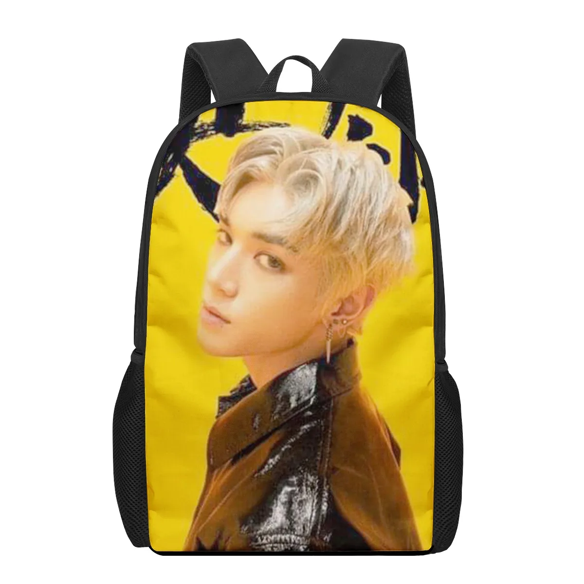 NCT 3D Print School Backpack for Boys Girls Teenager Kids Book Bag Casual Shoulder Bags 16Inch Satchel Mochila