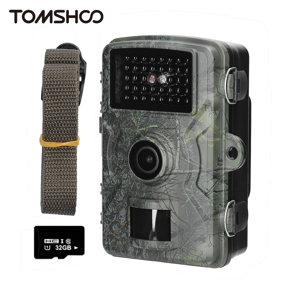 

Tomshoo 16MP 1080P Портативная дневная Ночная фото-и видеосъемка фотоловушка наружная камера наблюдения за животными IP66 водонепроницаемая