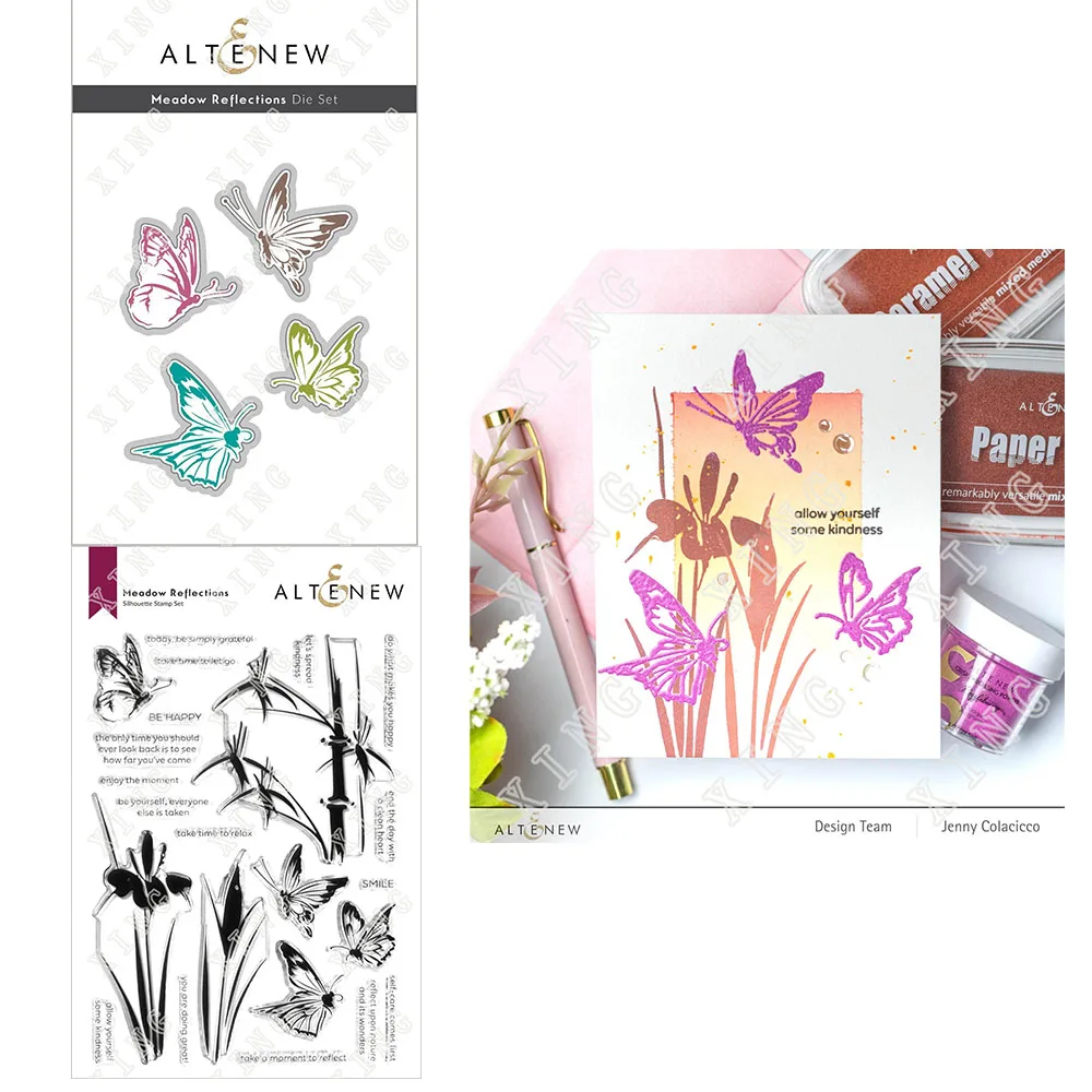 

Meadow Reflections New Metal Cutting Dies Stamps for Scrapbook Diary Decoration Embossing Template Diy Greeting Card Handmade