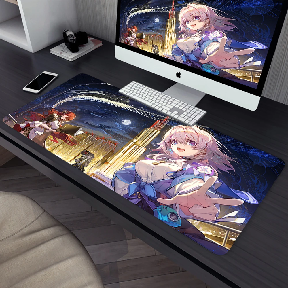 

Большой игровой коврик для мыши Honkai Star Rail, компьютерный коврик для мыши, компьютерный игровой коврик для ноутбука, офисный коврик для мыши XXL, клавиатура