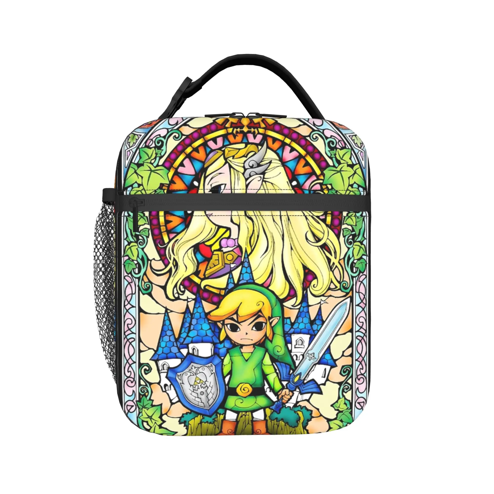 Фото Термосумка для обедов Link & Princess Stained Glass Zeldas Legend, многоразовая, для мужчин и женщин №2