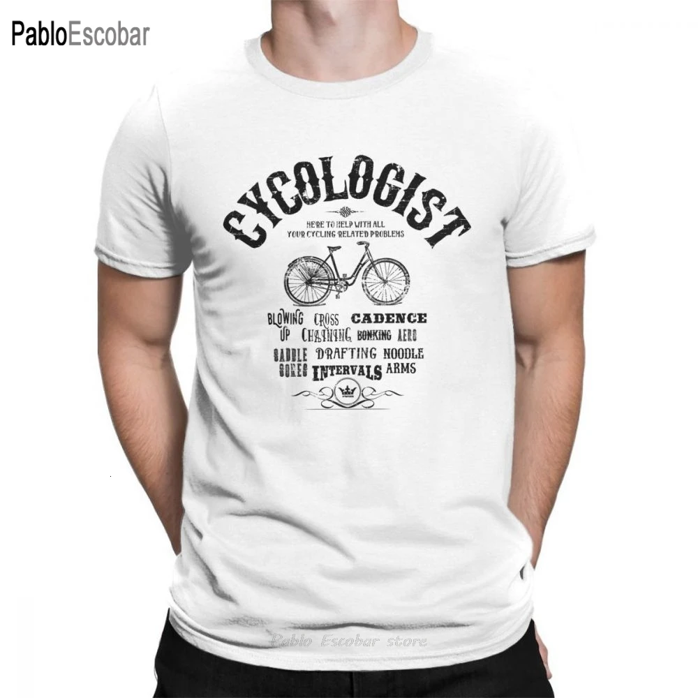 

Cycologist T Shirt Casual Short Sleeve Brand Clothing Leisure Plus Size Tees 100% Cotton Crewneck Vintage Bicycle