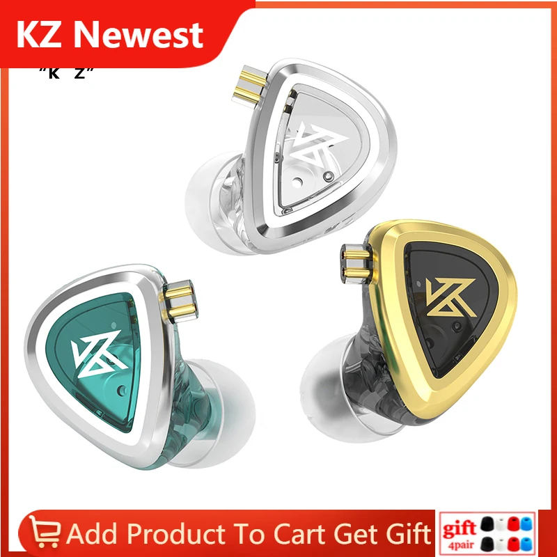 

KZ EDA Earphones Bass/Balanced/Hi-Res Earbuds In Ear Monitor Headphones Sport Noise Cancelling HIFI Headset KZ DQ6S