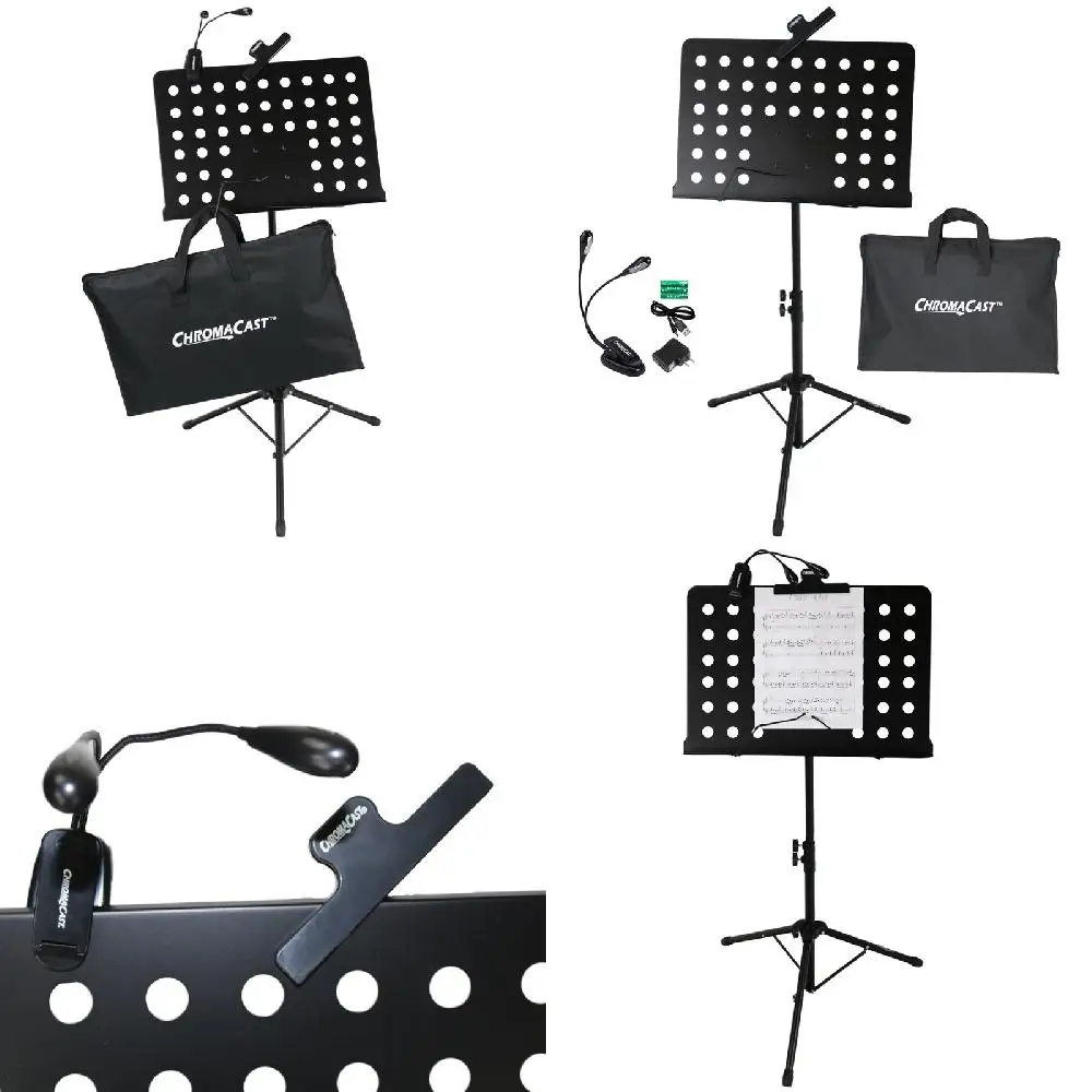 

Fantastic Pro Music Series Pack: Metal Stand, Adjustable Light, Carrying Bag and Sheet Clip for Musicians with Perfect Style.