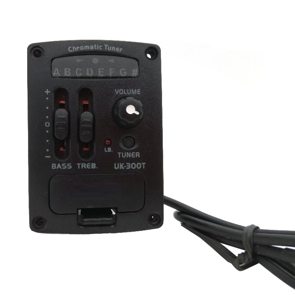 

Ukulele Uke 2 Bands LCD EQ Equalizer Chromatic Tuner Pickup EQ Equalizer UK-300T