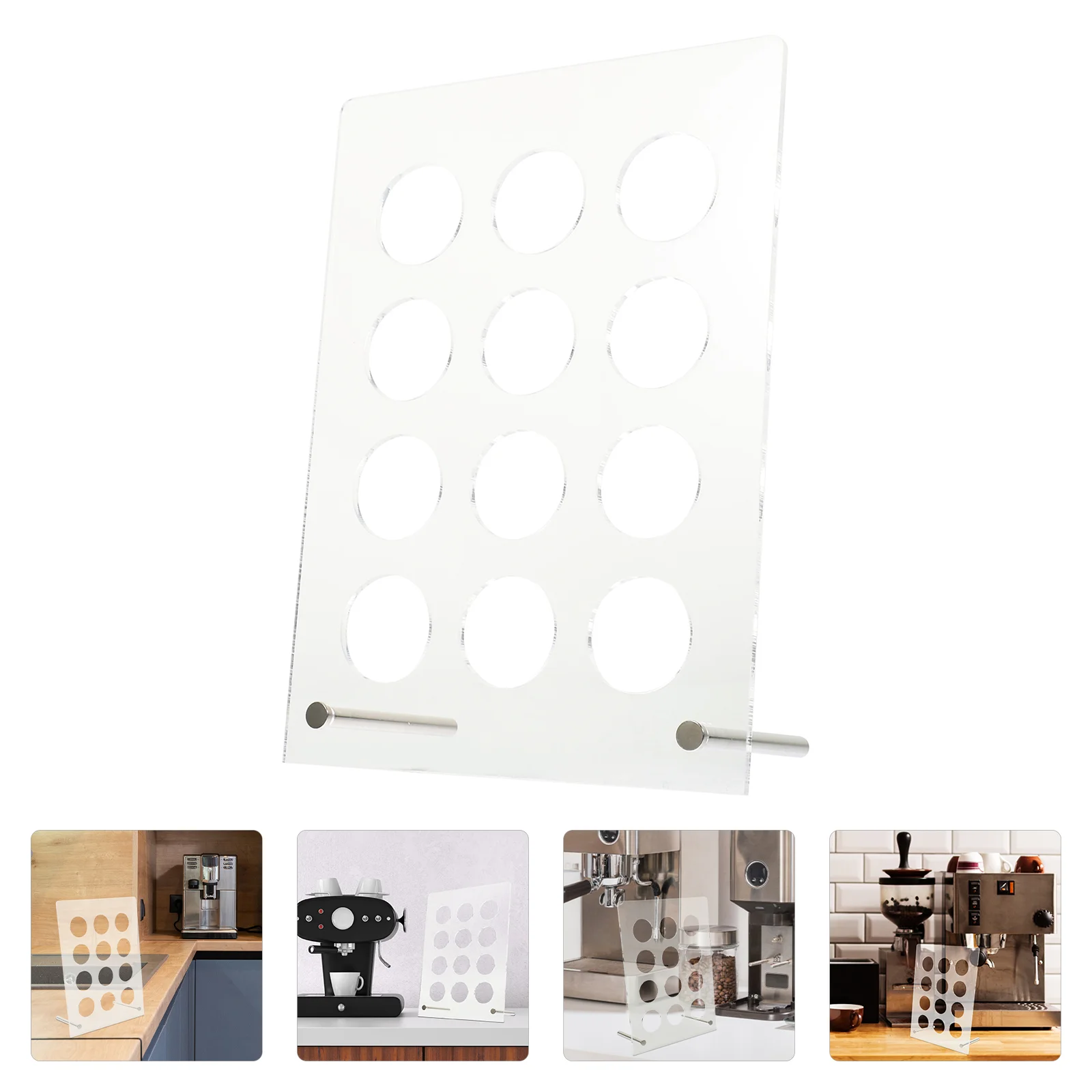

Coffee Holder K Cup Organizer Acrylic Display Rack Stand Coffee Storage Table Espresso Keeper for Coffee Table Bar