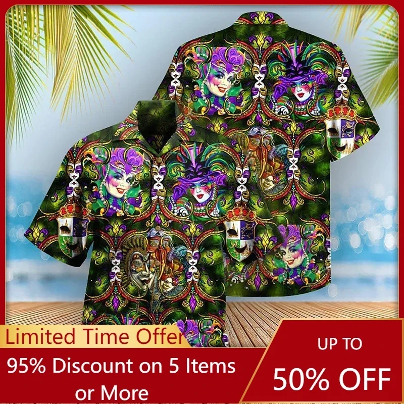 

Men's Shirt Summer Hawaiian Shirt Graphic Prints Guitar Turndown Khaki Casual Holiday Short Sleeve Button-Down Print Clothing