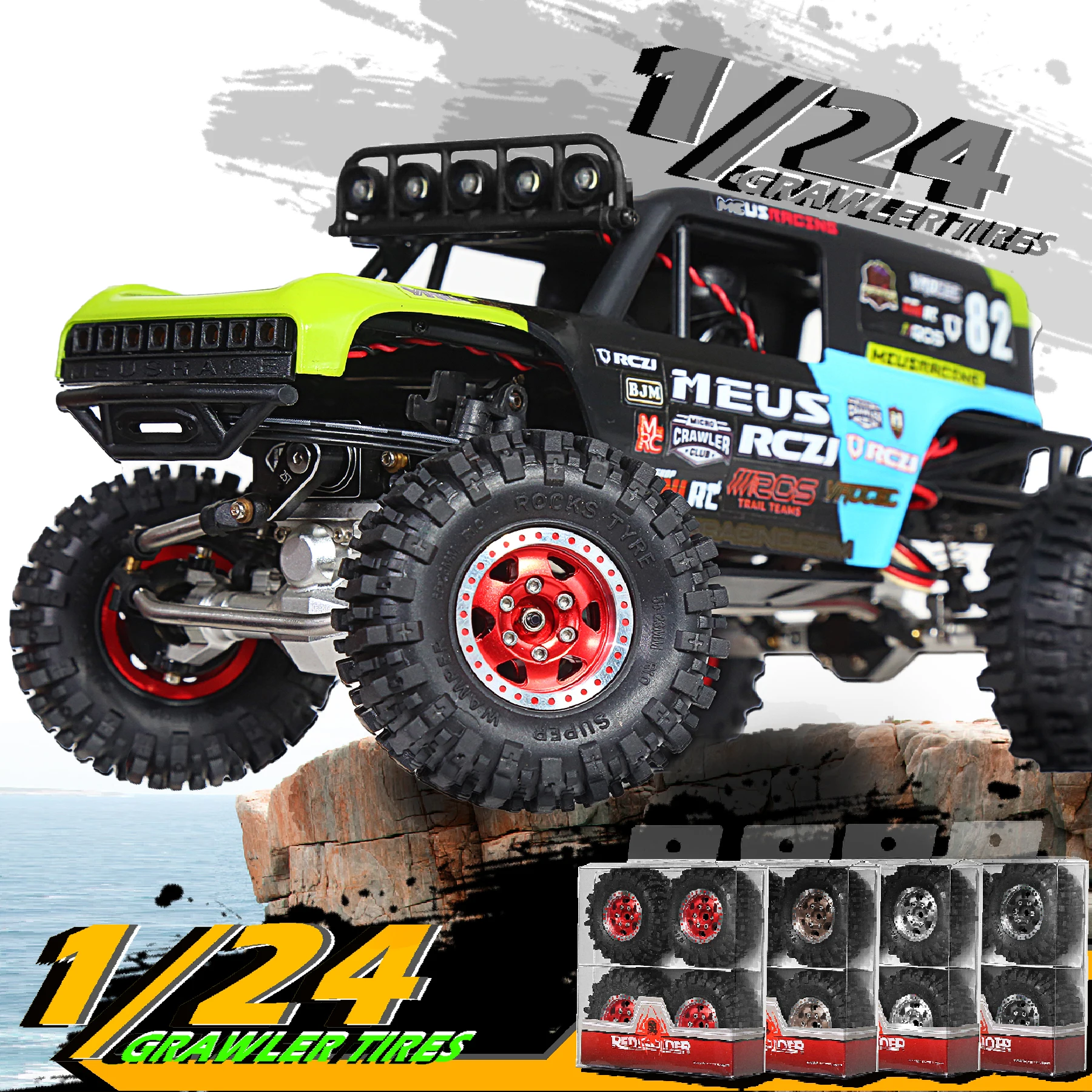 Металлические ступицы колес для радиоуправляемых автомобилей RED SPIDER 1.0 Комплект