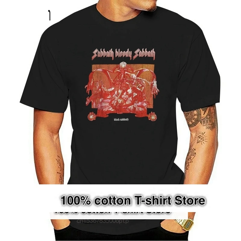 

Мужская футболка с принтом Sabbath Bloody Sabbath, черная футболка с принтом
