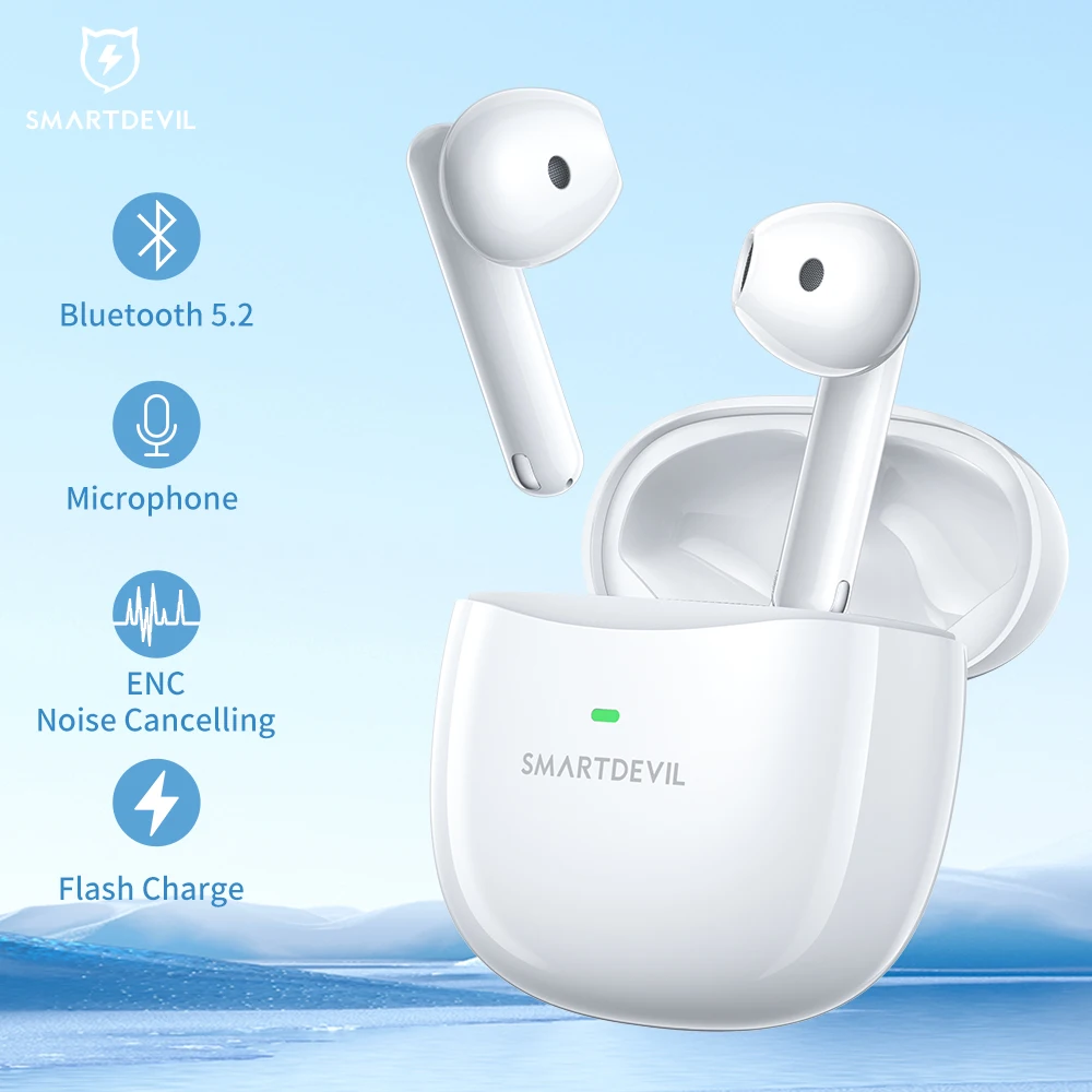 Беспроводные наушники SmartDevil TWS с поддержкой Bluetooth 5 2 оригинальные стереонаушники