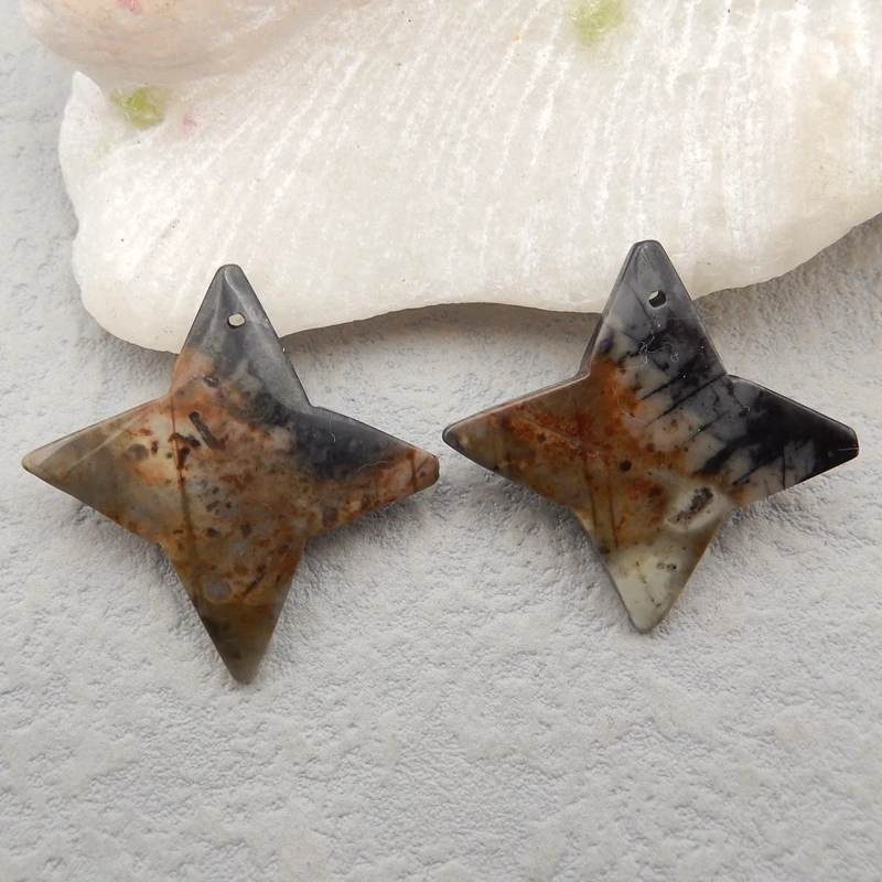 

Оптовая продажа, полудрагоценные камни, кабошон из яшмы Пикассо для изготовления ювелирных изделий, diy31x4mm7g